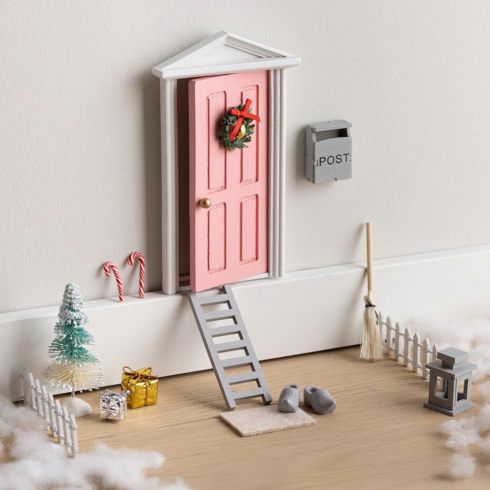 Haushalt International Im- und Export GmbH Wichteltür Weihnachtsdekoration Wichtel Set 16tlg (Stück, 16 St., Packung), Miniatur, Weihnachten, Dekoration