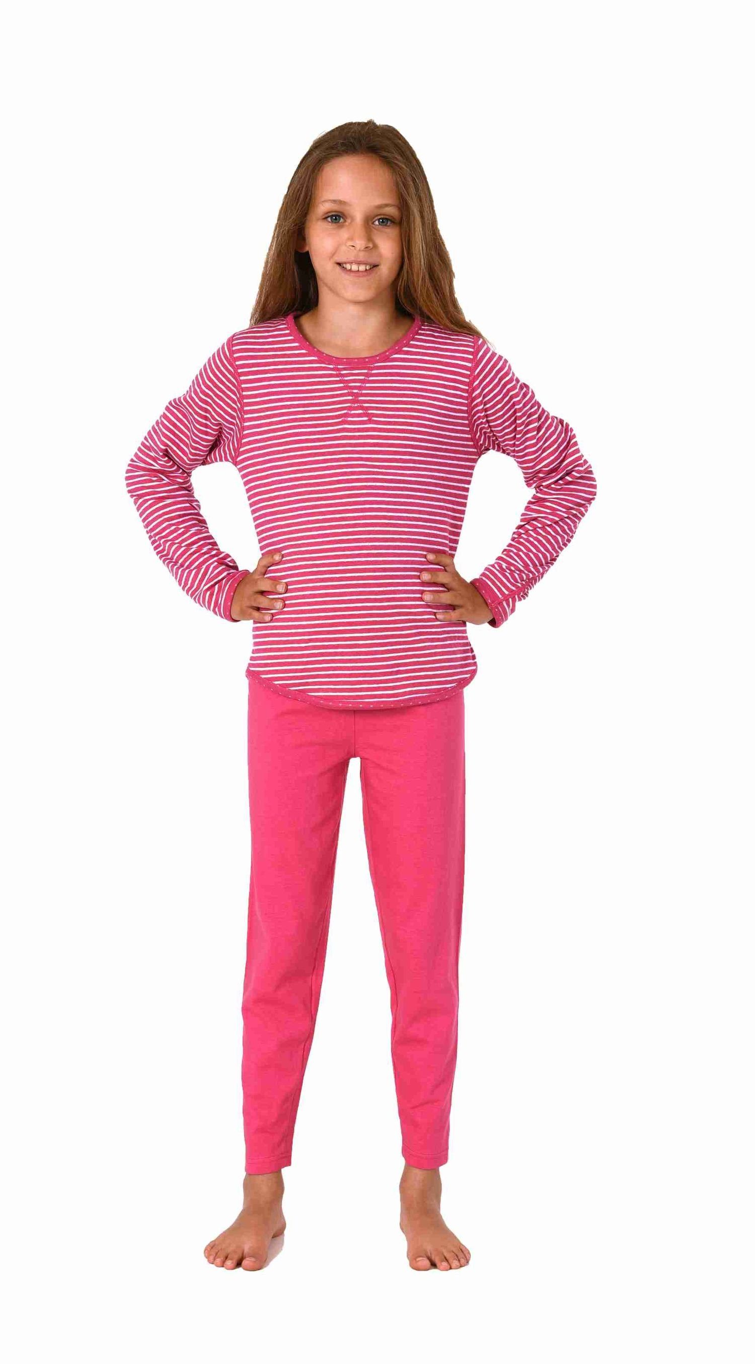 zum wenden Pyjama Schlafanzug Style Mädchen einem langarm rot - in 2 Normann Designs