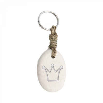 mitienda Schlüsselanhänger mit Gravur Schlüsselanhänger aus Stein mit Gravur Krone