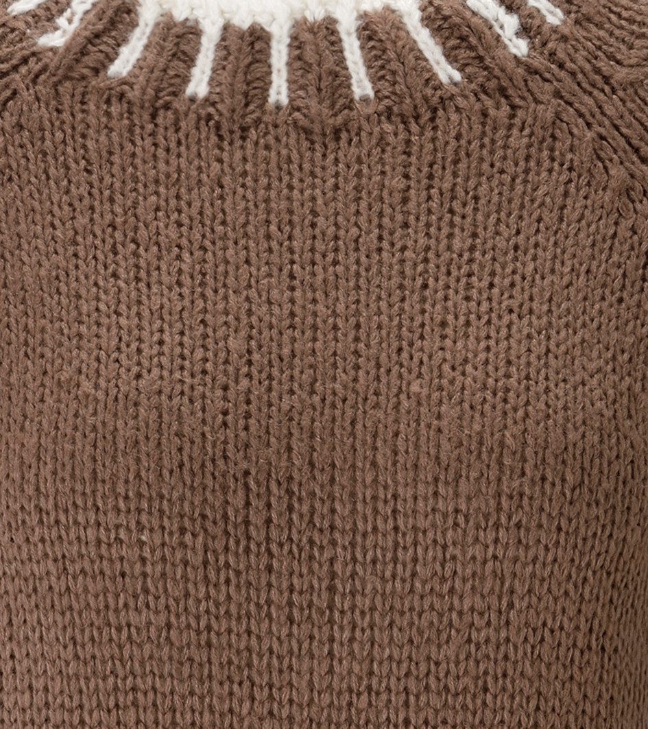 Aniston CASUAL Strickpullover mit gemusterten Bündchen