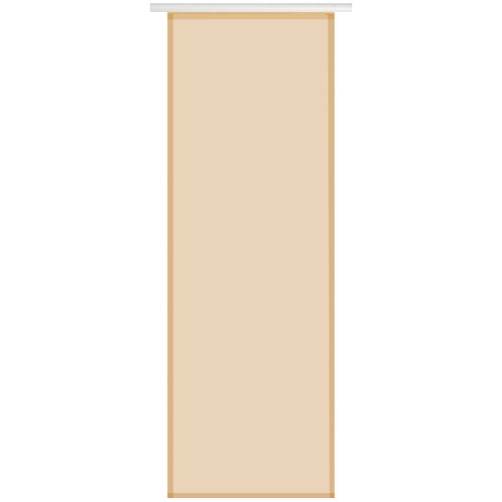 Vorhang, Bestlivings, Klettband (1 St), blickdicht, Microfaser, Transparente Schiebegardine 60cm x 245cm (BxL), mit Klettband Beige