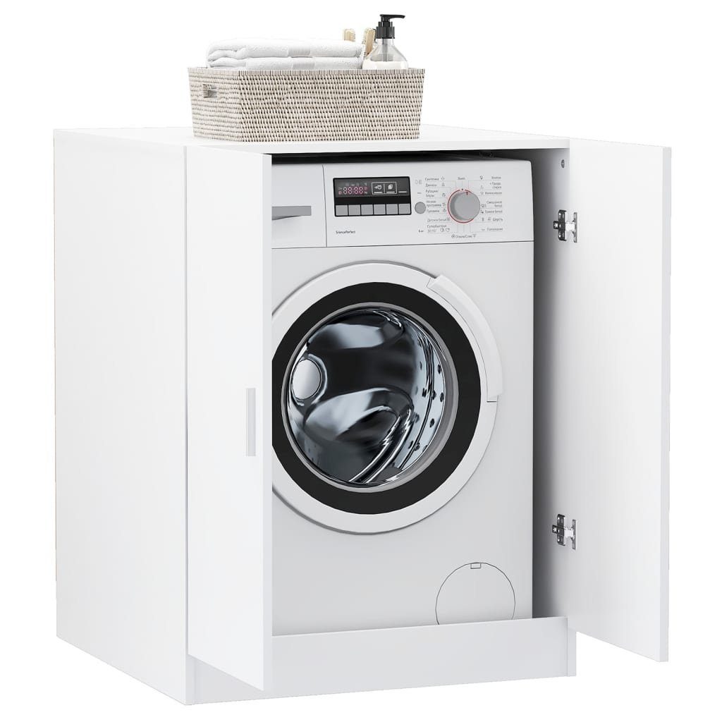 vidaXL Waschmaschinenumbauschrank Waschmaschinenschrank Weiß