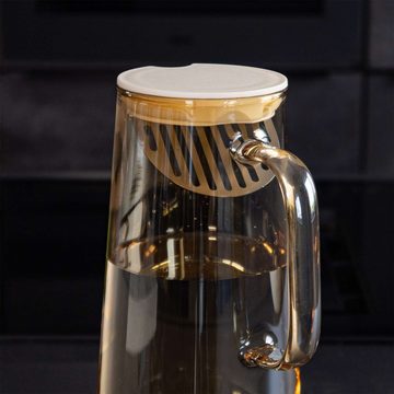 Intirilife Karaffe, Karaffe Kanne Krug aus Glas 1.7 L