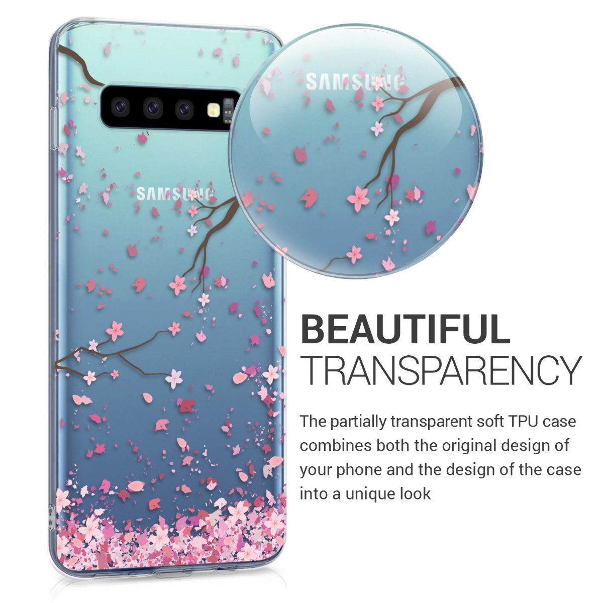 kwmobile Handyhülle Case für Samsung Galaxy S10, Hülle Silikon transparent - Silikonhülle