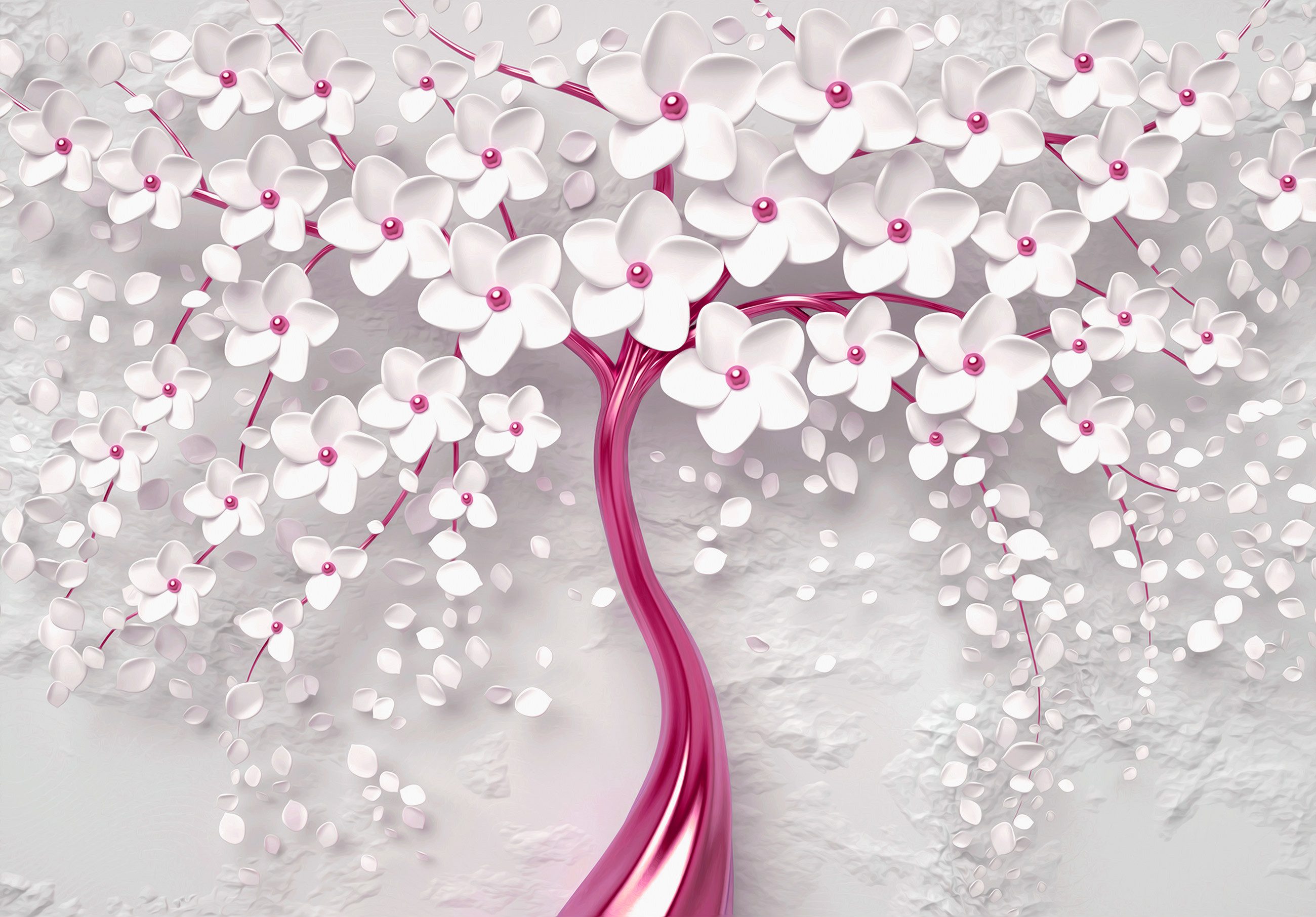 Wallarena Fototapete 3D EFFEKT Blumen Baum günstig online kaufen