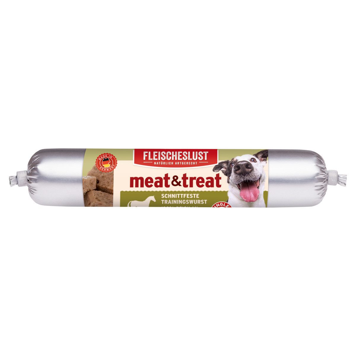 Fleischeslust meat & treat Pferd 80 g, für: Hund