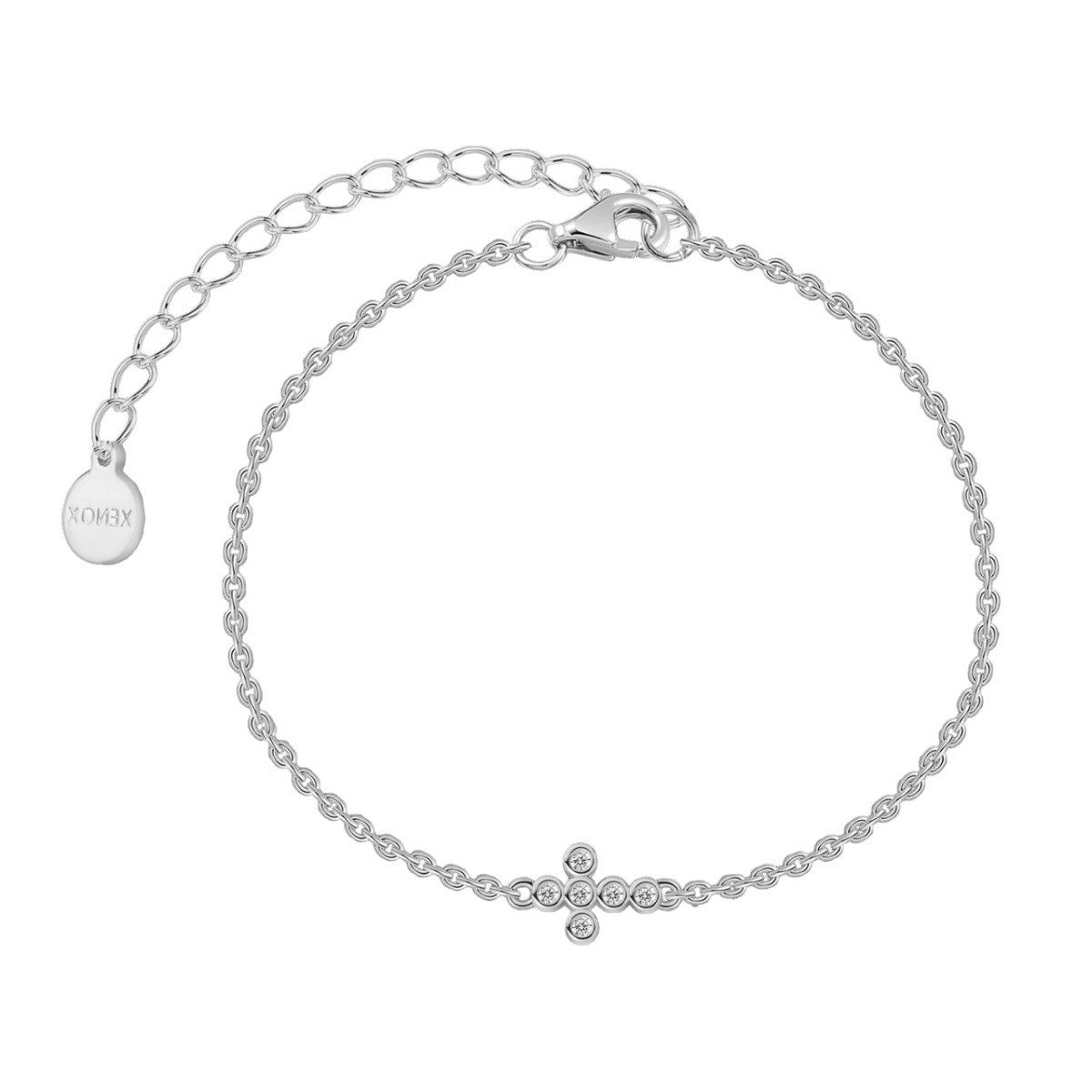 XENOX Armband Xenox Armband Damen Kreuz mit Zirkonia Sterlingsilber XS10044