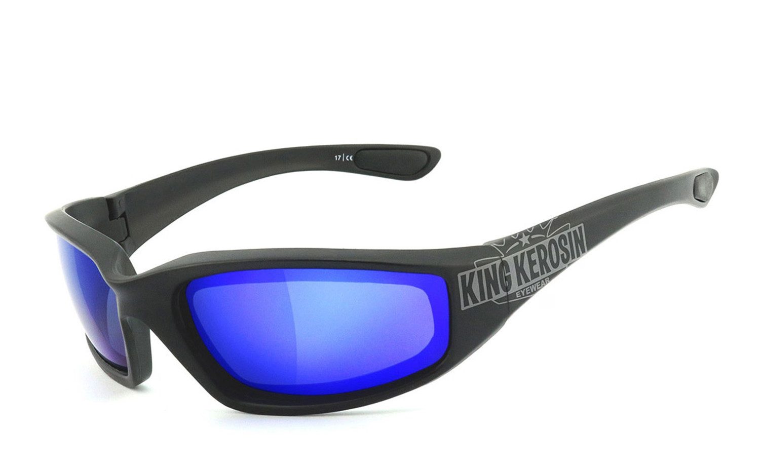 KingKerosin Motorradbrille KK140-1, Steinschlagbeständig durch Kunststoff-Sicherheitsglas