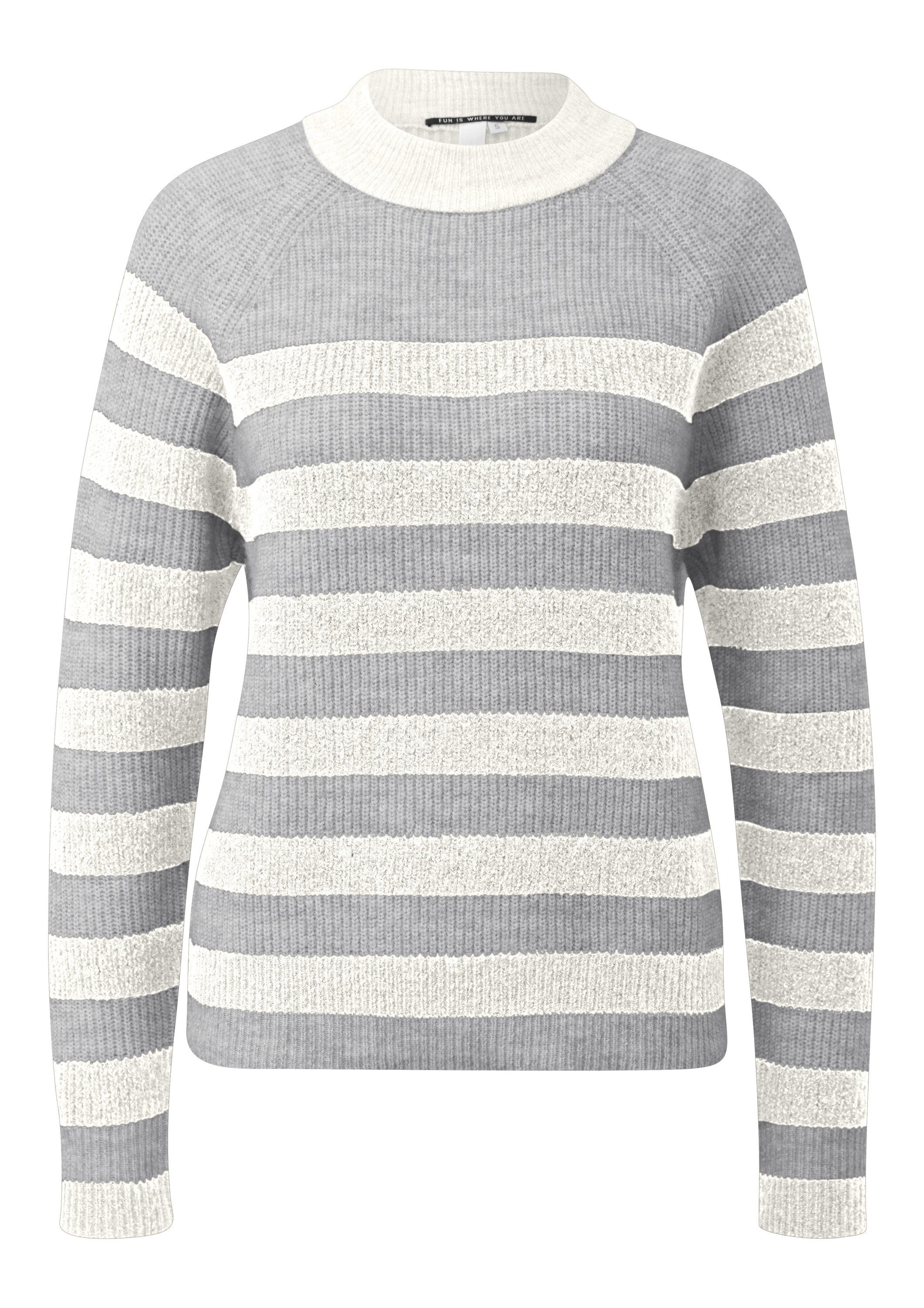 QS Longpullover Strickpullover Melierter Pullover günstig online kaufen