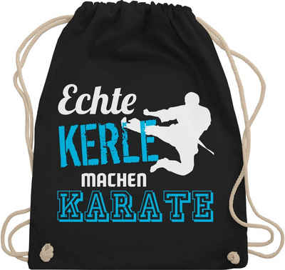 Shirtracer Turnbeutel Echte Kerle machen Karate, Kampfsport