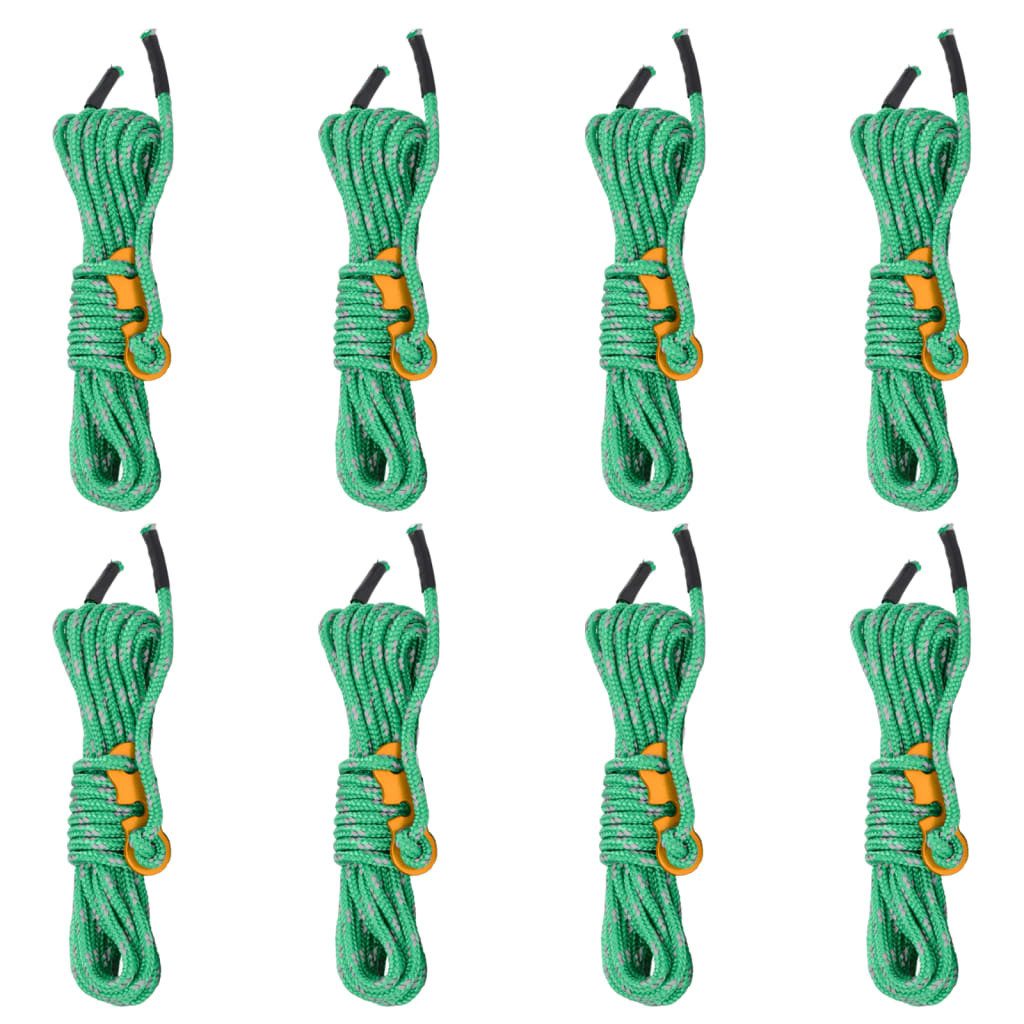 vidaXL Zeltleinen mit Seilspannern 8 Stk. Reflektierend 4 m 4 mm Abspannleine