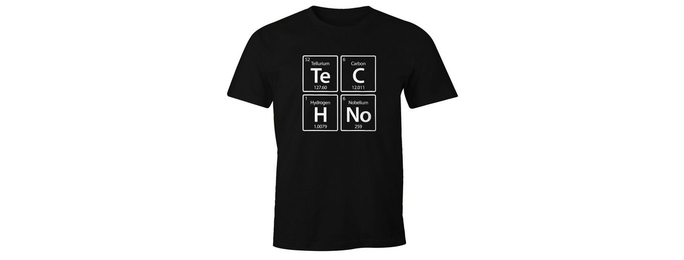 Maglietta Uomo MoonWorks Nera Con Frase Logo Techno - Per Party, Rave E Festival