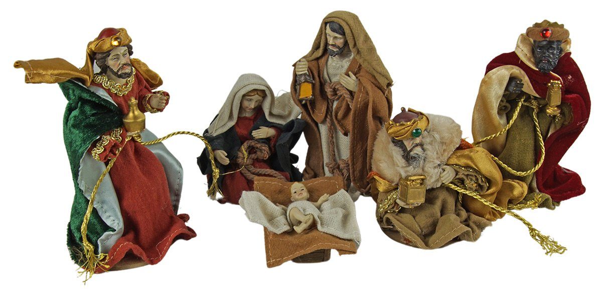 dekoprojekt Krippenfigur Ankleidefiguren 6-tlg. K 114 (Set, 6 St., 6-tlg), Anziehfiguren