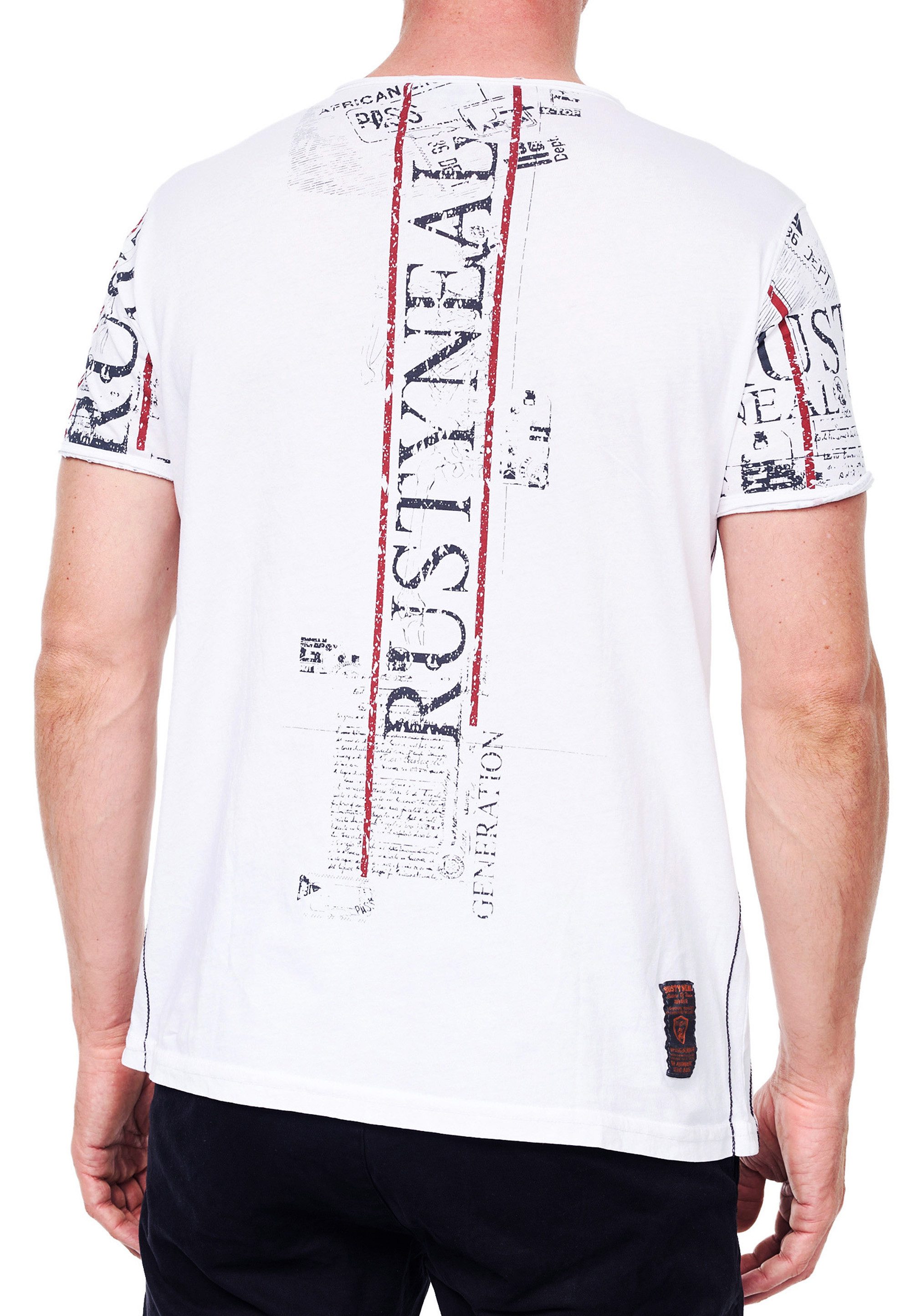 R-NEAL T-Shirt Henley T-Shirt mit Knopfleiste günstig online kaufen