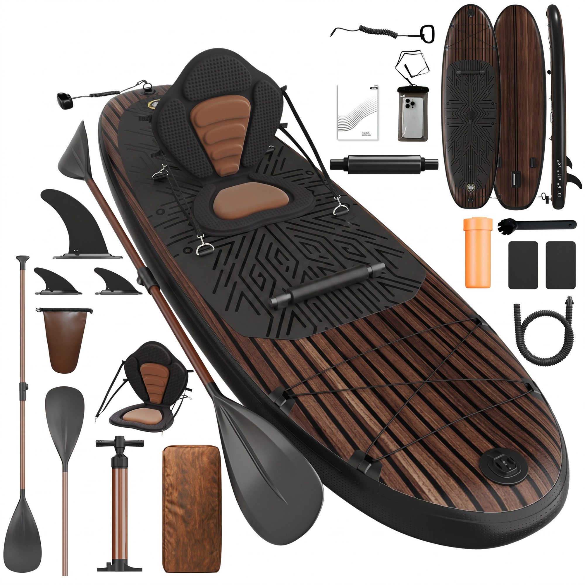 Inflatable SUP-Board Aufblasbares SUP-Board Komplettset 320 cm Stand Up Paddle Board