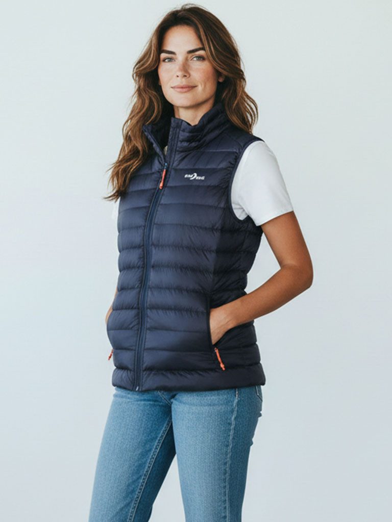 Blue Wave Steppweste Damen Weste Olivia gesteppt mit Stehkragen - Packable inkl. Packbeutel