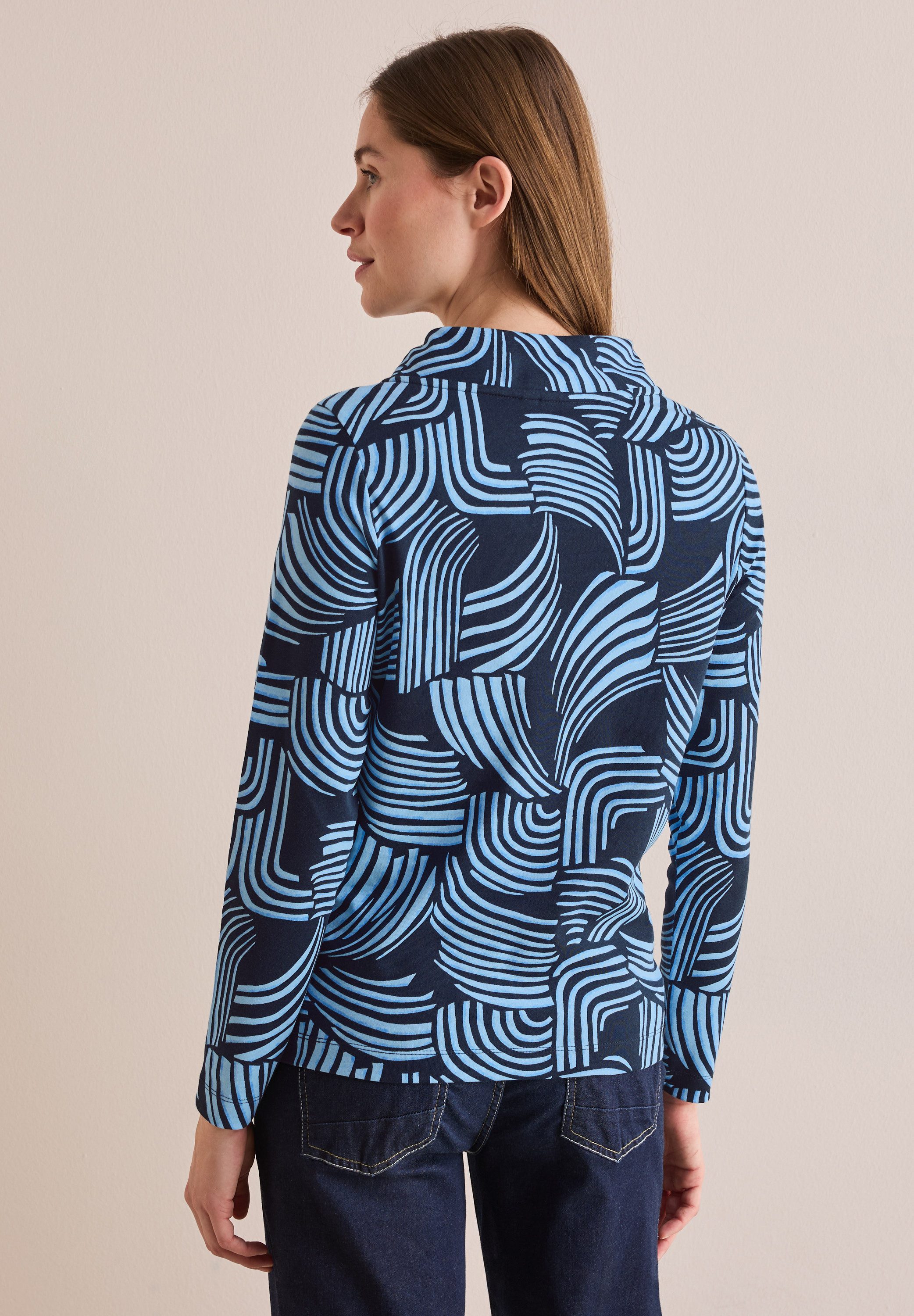 CECIL Langarmshirt aus reiner Baumwolle günstig online kaufen