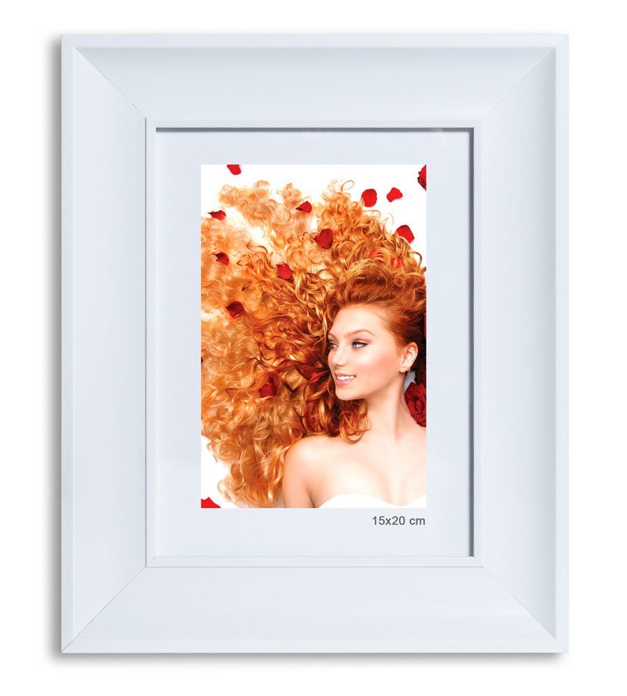 IDEAL TREND Bilderrahmen Bilderrahmen Lifestyle Foto Rahmen Collage quadratisch Wanddeko Poster, für 1 Bilder (1 St), Hochwertiger Kunststoffrahmen mit Kunststoffglas MDF-Rückwand