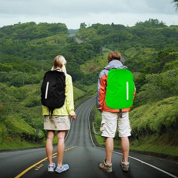 Lubgitsr Rucksack-Regenschutz Rucksack Regenschutz,Wasserdichte mit Reflexstreifen Verstellschnalle (2-St)