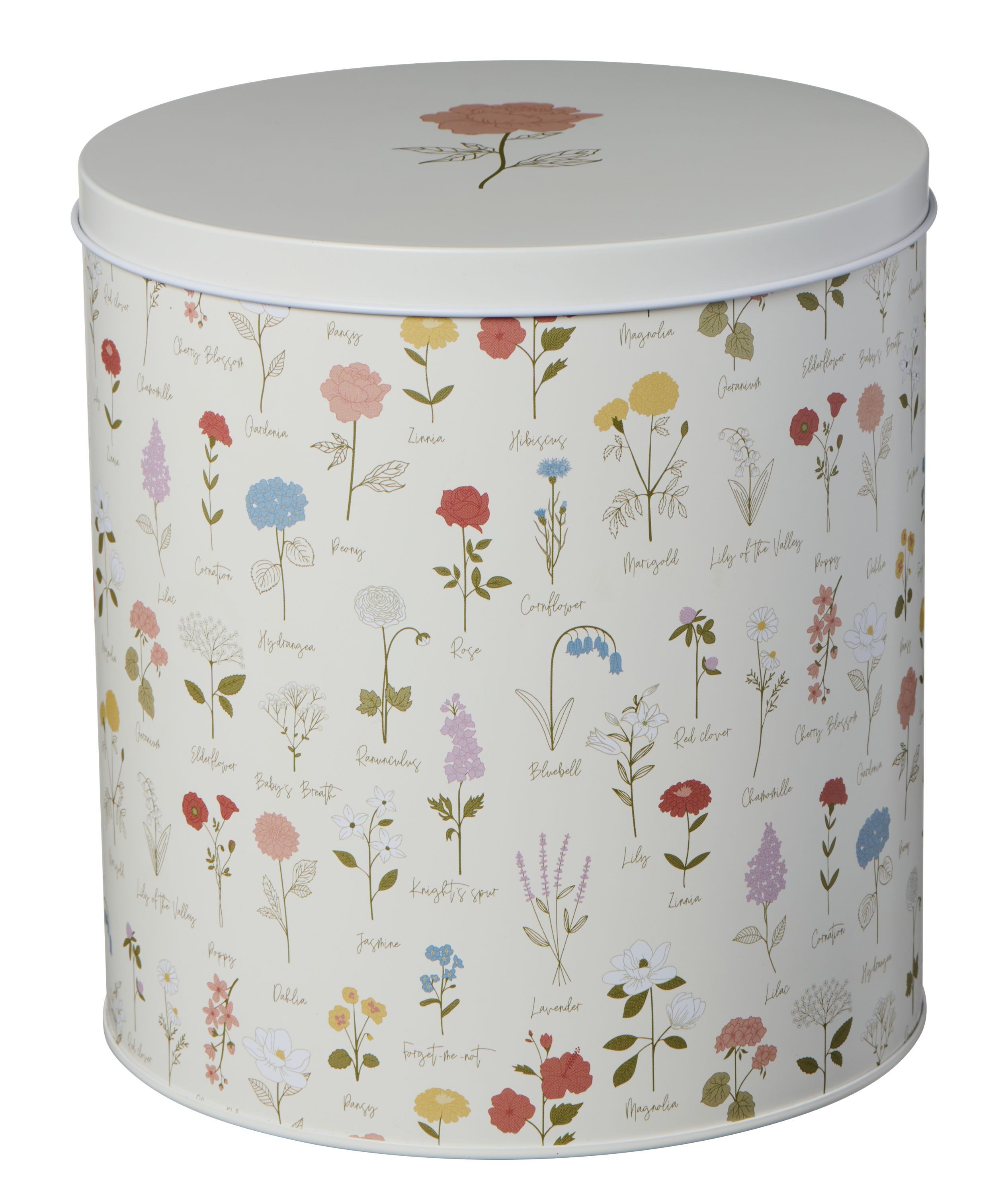 Vorratsdose Ib Laursen - Vorratsdose Dose mit Deckel Blumenmuster H18xD17cm