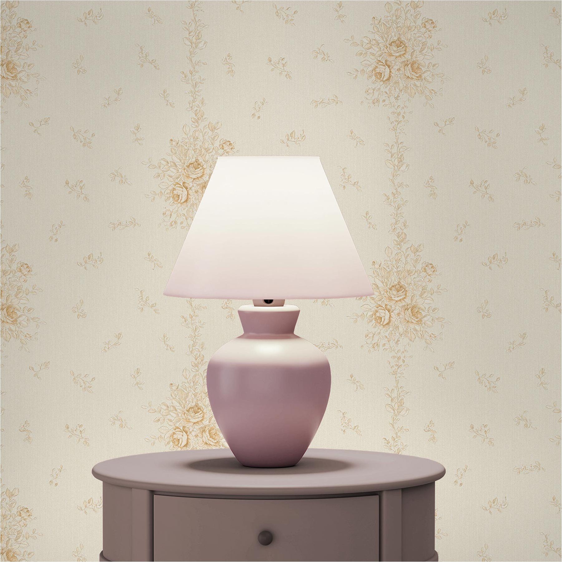 Vliestapete Tapete Blumen Carlos M1-No.2524, Vliestapete, Gold, Beige, Floral