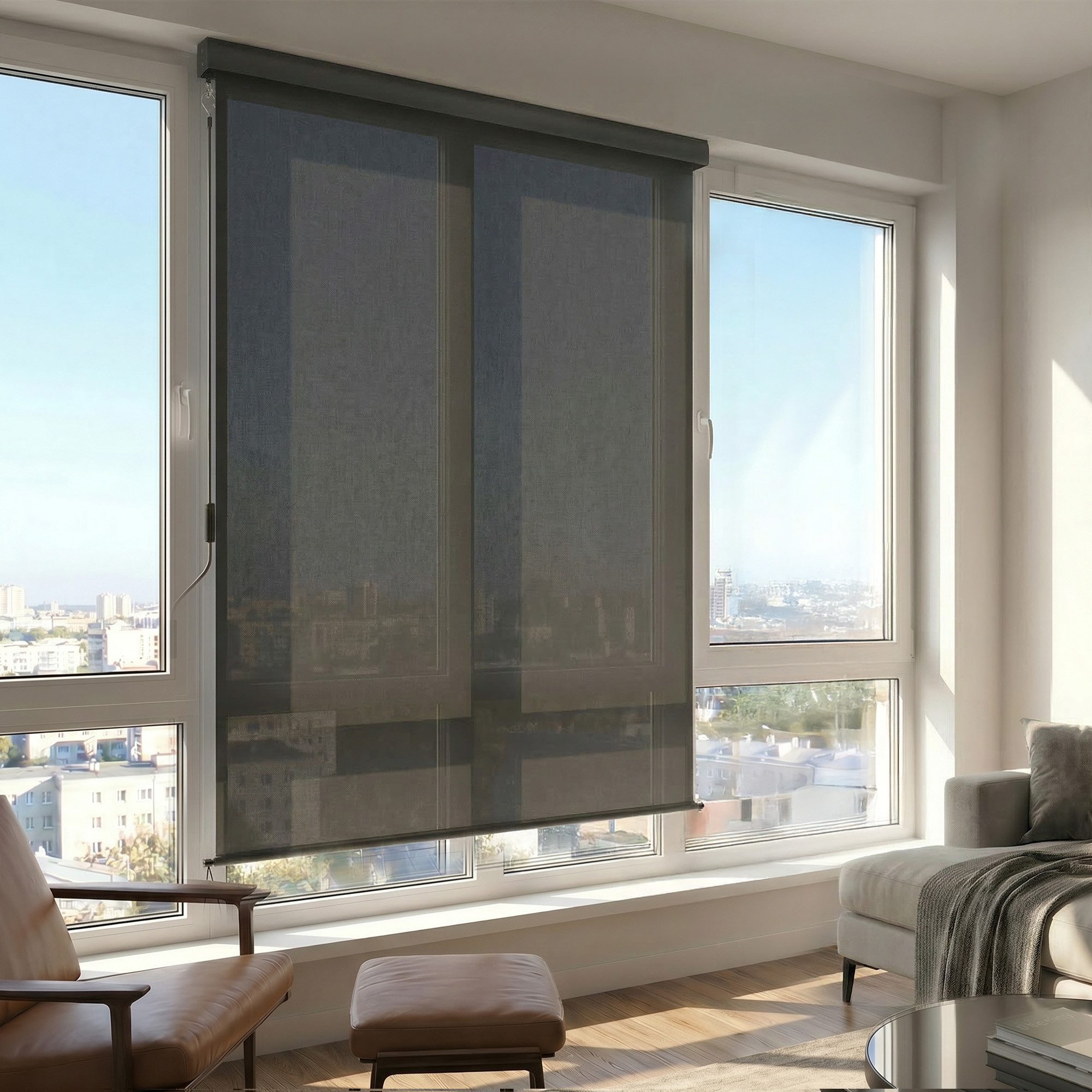 Seitenmarkise Senkrechtmarkise, ausziehbar, Vertikalmarkise mit Markisenkasten