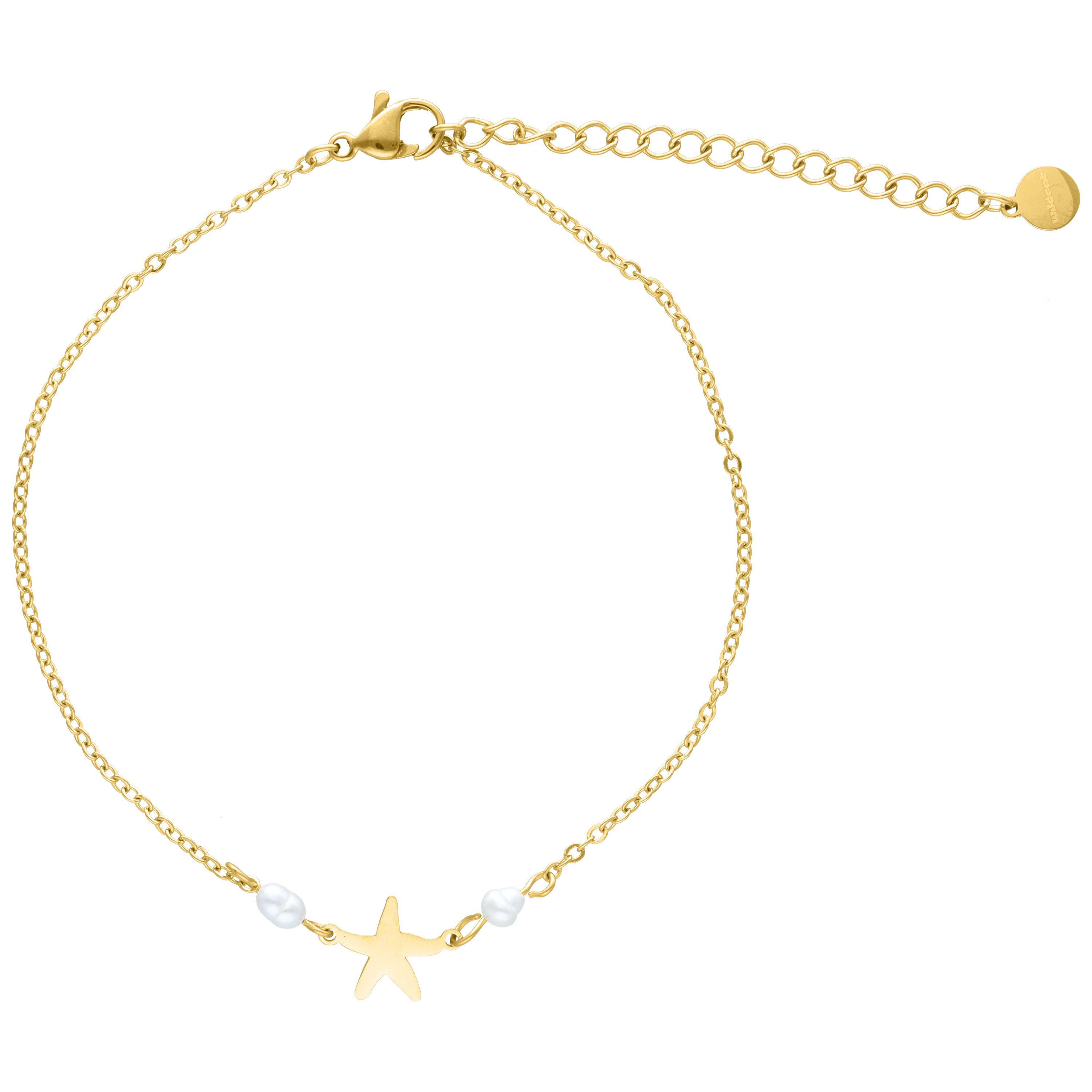 Wildcat Fußkette Starfish Fußkettchen - Gold, Chirurgenstahl 316L - wasserfest, langlebig, hautverträglich
