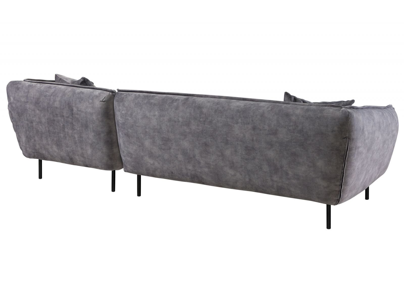 Ecksofa MILOU grau 277x173x76 Ecksofa Massivmoebel24 Polyester