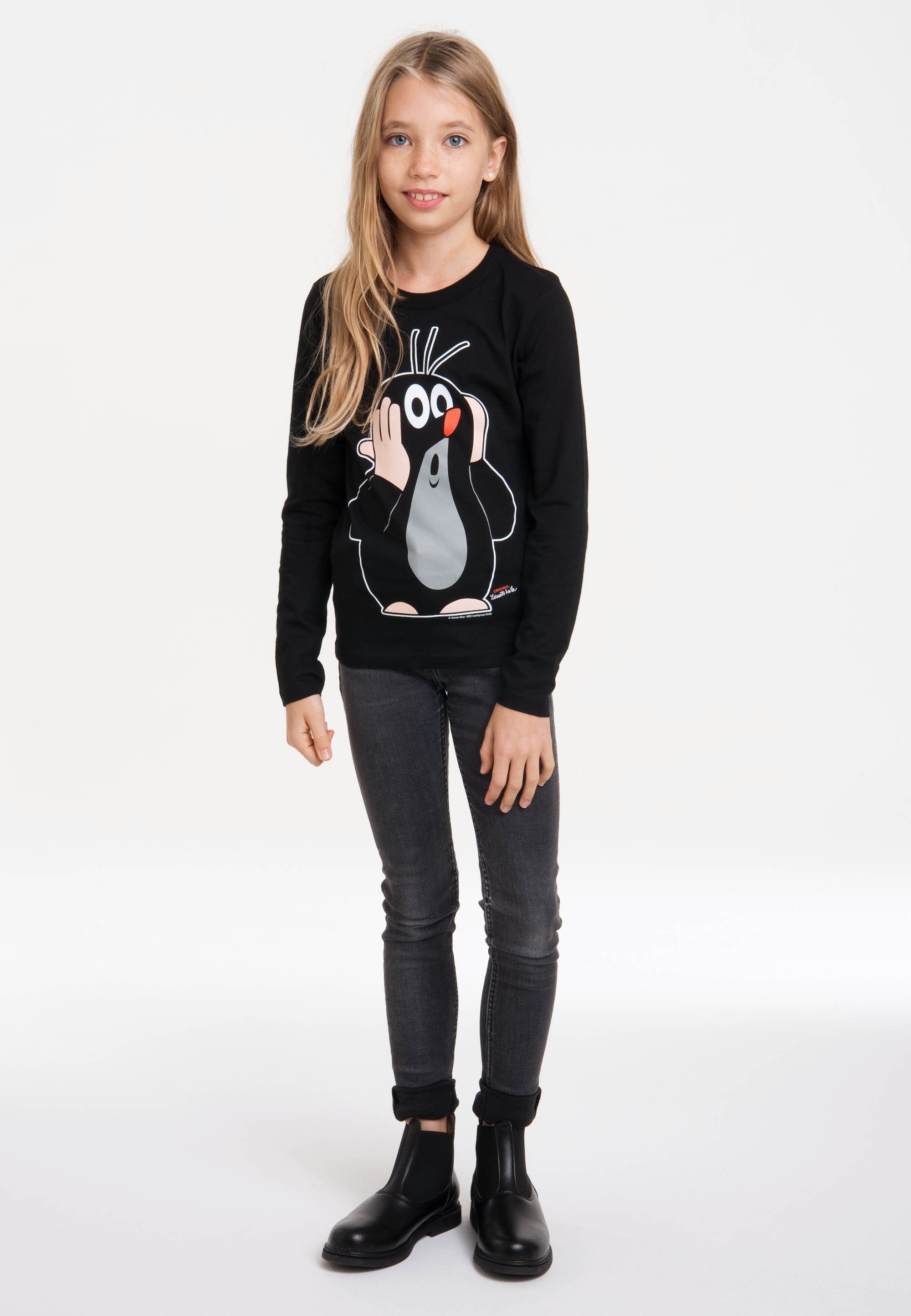 LOGOSHIRT Langarmshirt Der kleine Maulwurf mit lizenziertem Print