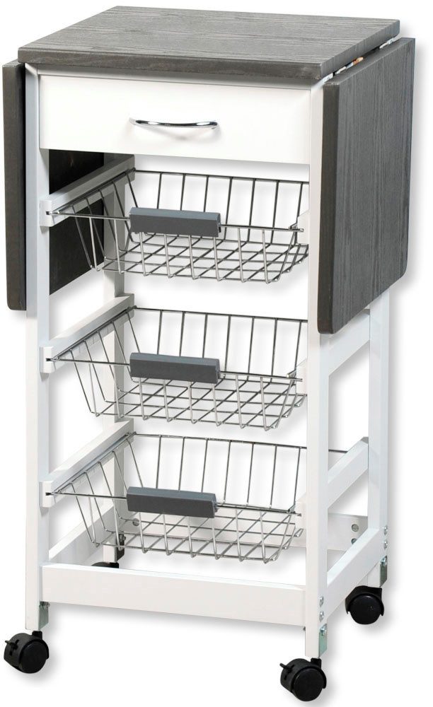 KESPER® Küchenwagen Rollwagen - weiß, FSC