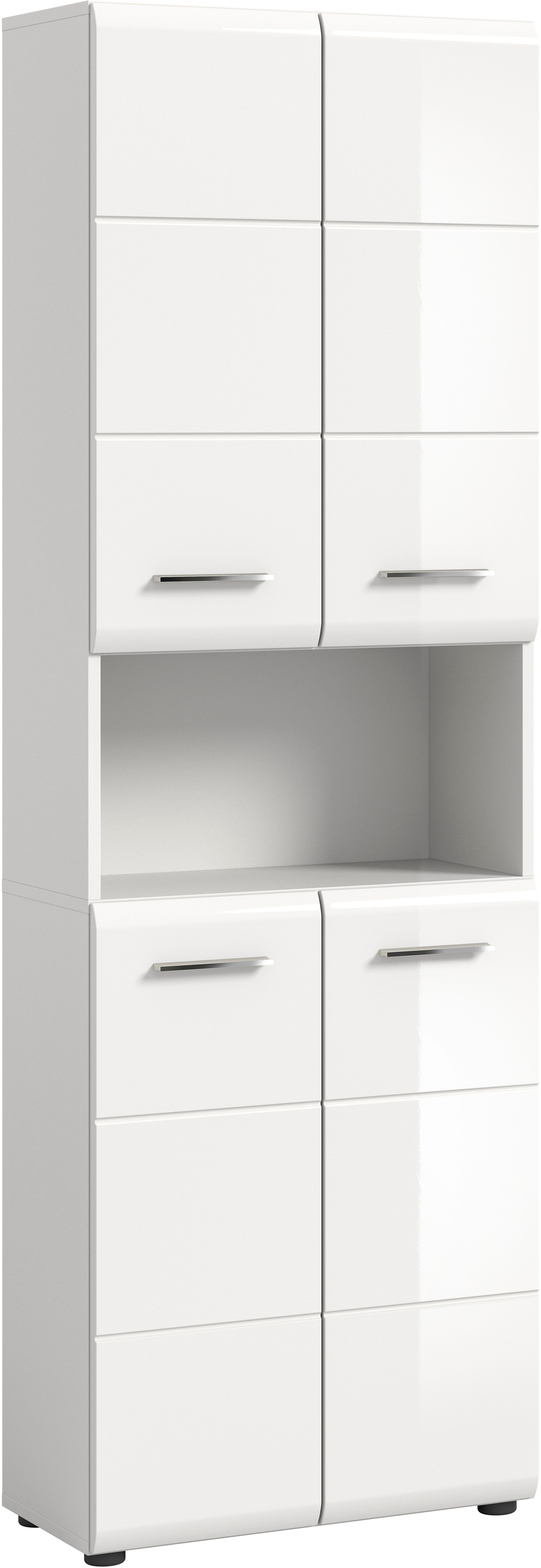 Hochschrank FLORENZ, TOPSELLER!, Höhe 185 cm, 4 Türen, 4 Fachböden, 1 offenes Fach