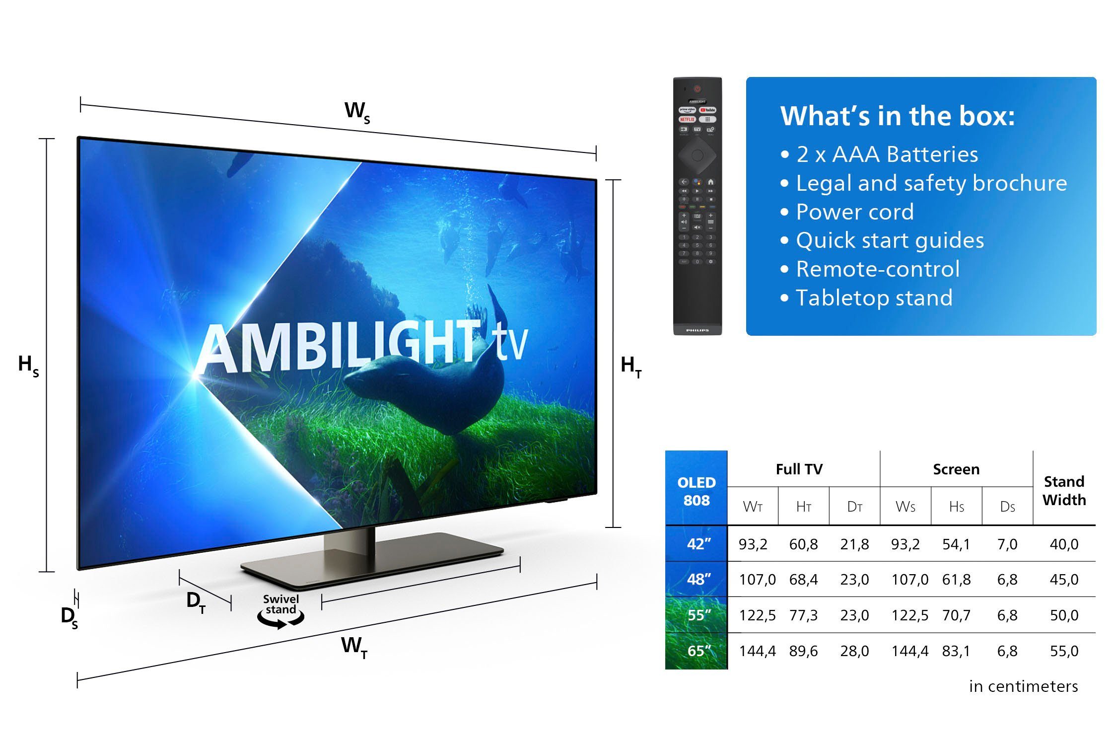 cm/42 (106 4K Zoll, OLED-Fernseher TV, 42OLED808/12 Philips Google HD, Smart-TV) Android Ultra TV,