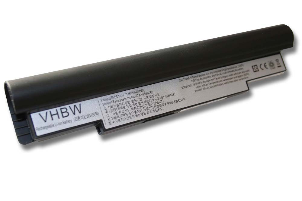 vhbw Ersatz für Samsung AA-PB8NC6B, AA-PB8NC6M für Laptop-Akku Li-Ion 4400 mAh (11,1 V)