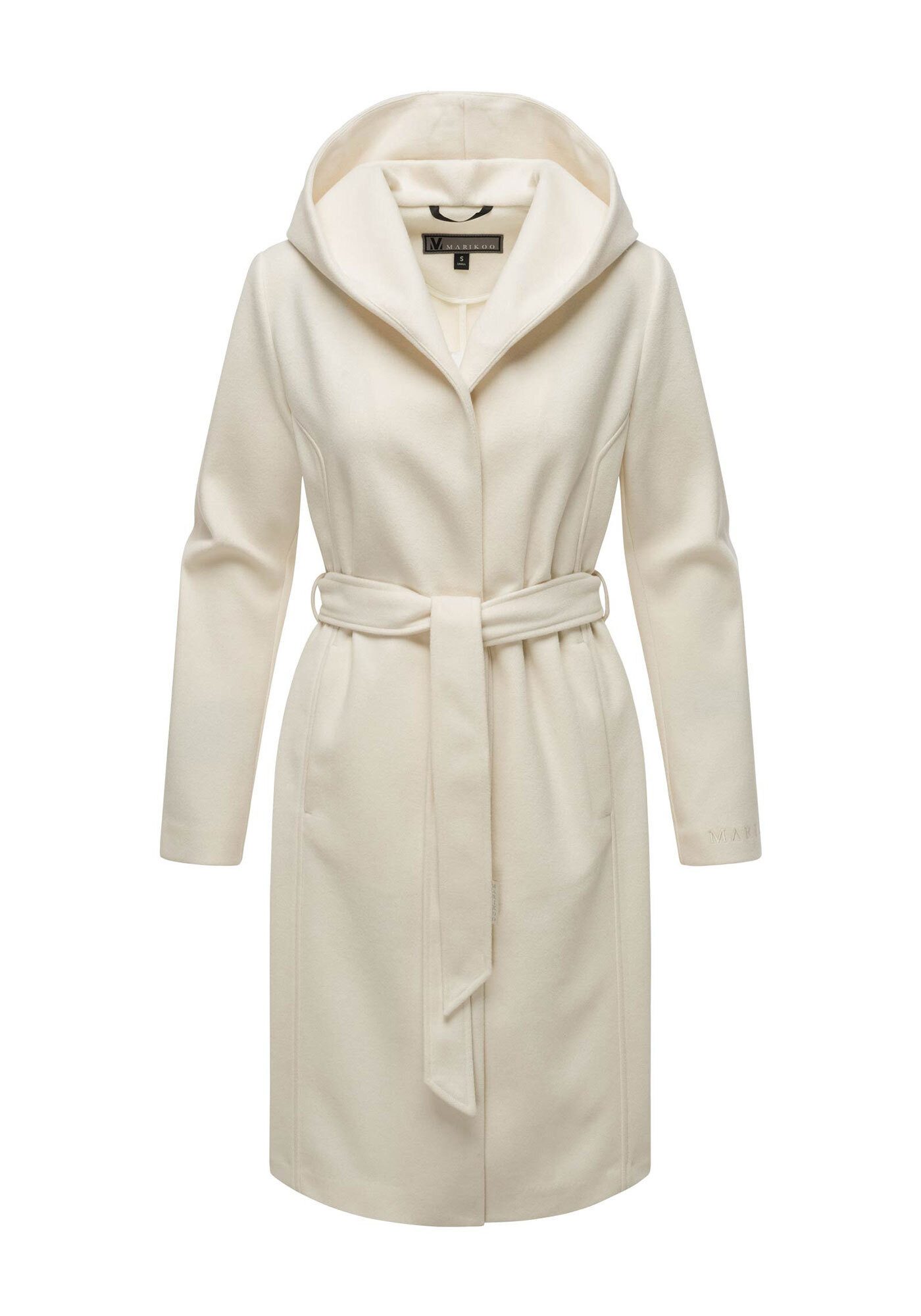 Marikoo Kurzmantel Kailii Eleganter Wickel Mantel mit Taillengürtel und Ove günstig online kaufen