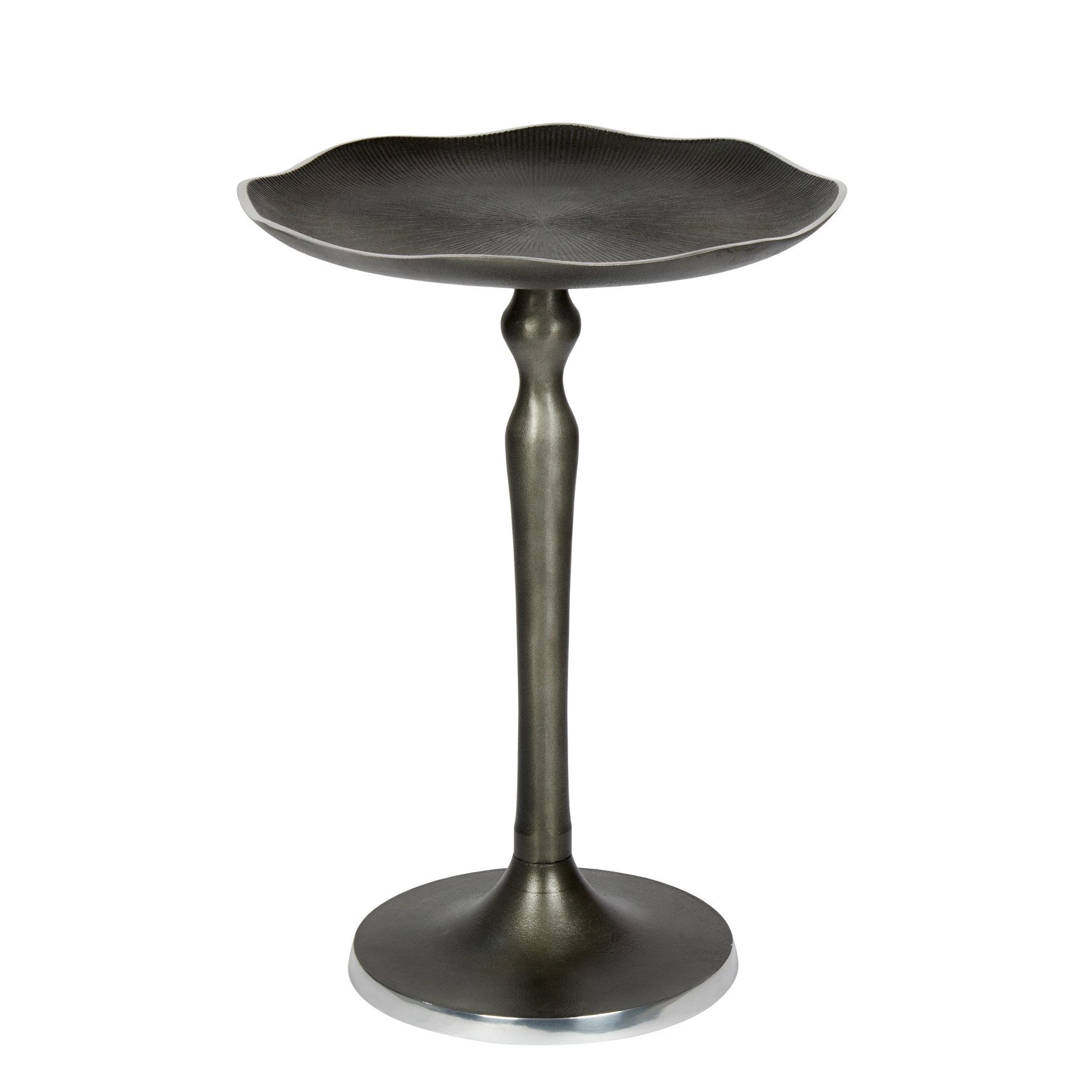 Lambert Beistelltisch Lotus Beistelltisch Aluminium,nickel antik H 56 cm, D 39,5 cm