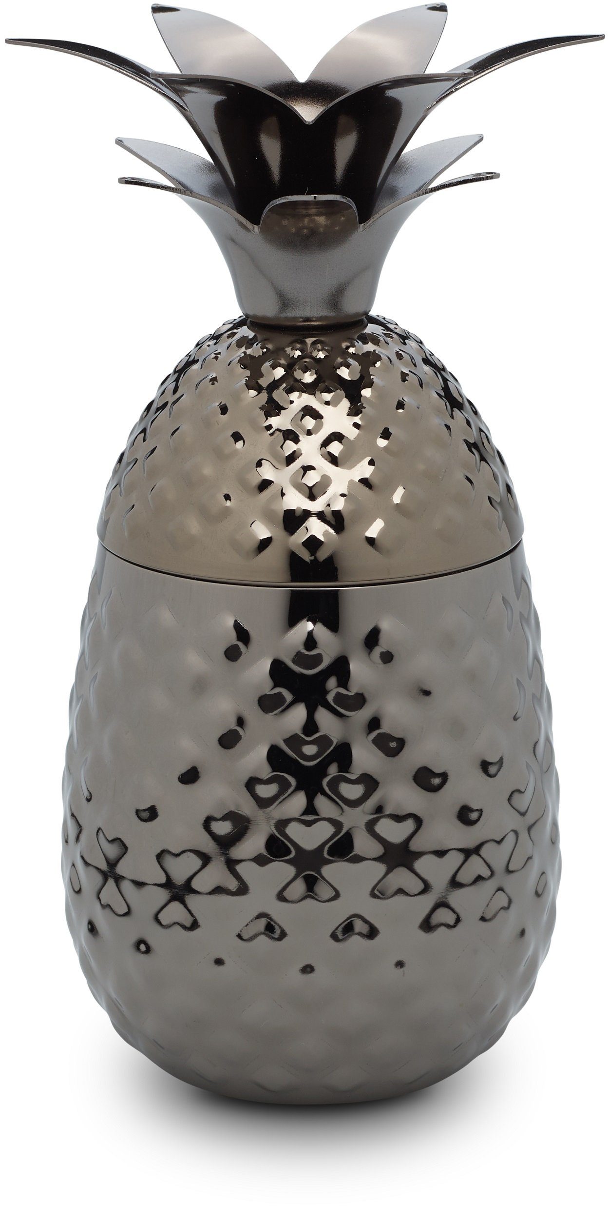 ECHTWERK Becher Ananas, 1-tlg., Edelstahl Rostfrei, Ananas Cocktail Becher, Cocktailglas, Edelstahl, abnehmbarer Deckel