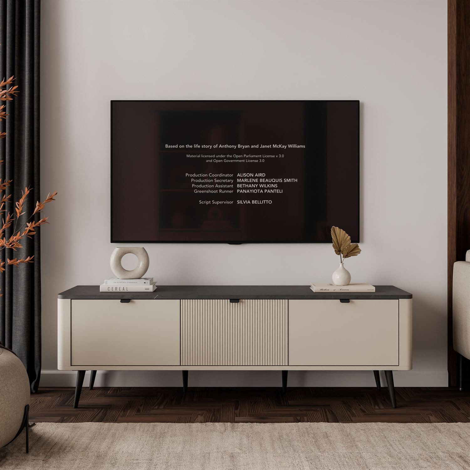 Lookway TV-Schrank AUTUMN 3D auf hohen Beinen