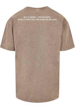 Merchcode T-Shirt Merchcode Herren Flamingo Acid Washed Heavy Oversized Tee (1-tlg)