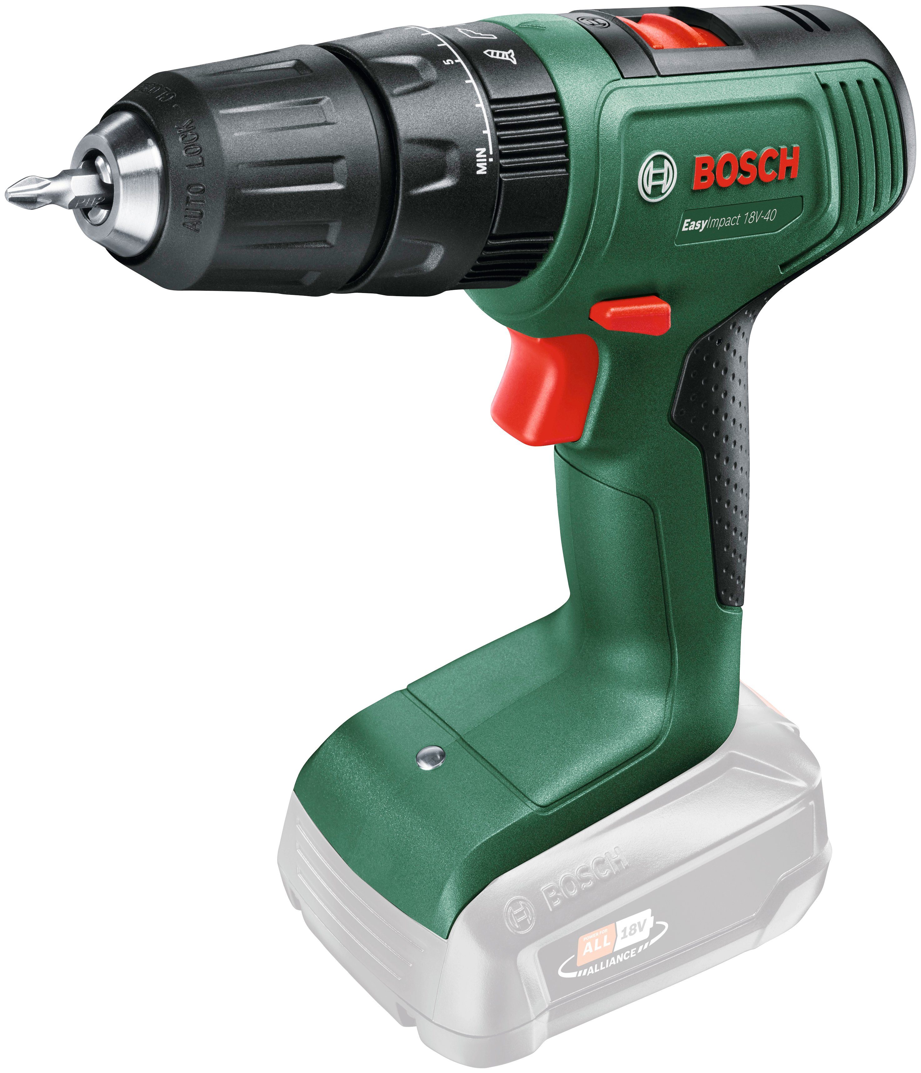 Bosch Home & Garden Akku-Schlagbohrschrauber System und 18V-40, Akku Ladegerät, EasyImpact 18 ohne Volt