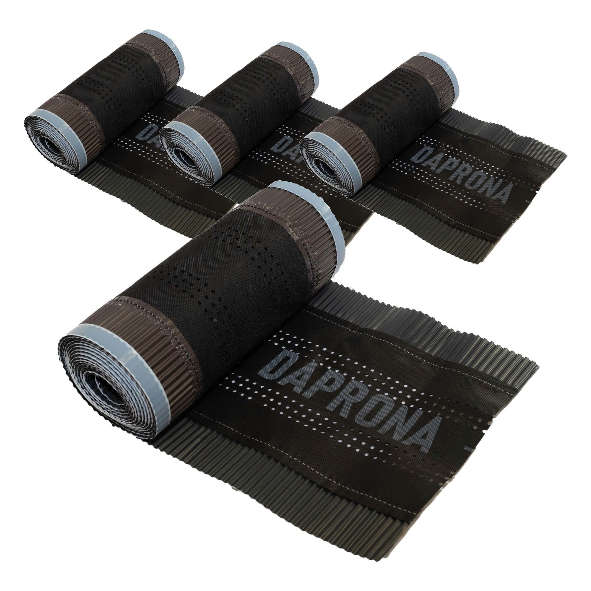 DAPRONA Dichtungsband Firstband Alu Super Vent, (4 Rollen - 320mm x 5m Anthrazit (RAL 7021) Rollfirst für eine optimale Dachfirst Abdeckung, Super Butylkleber, 4-St), Rollfirst für eine optimale Dachfirst Abdeckung, Super Butylkleber