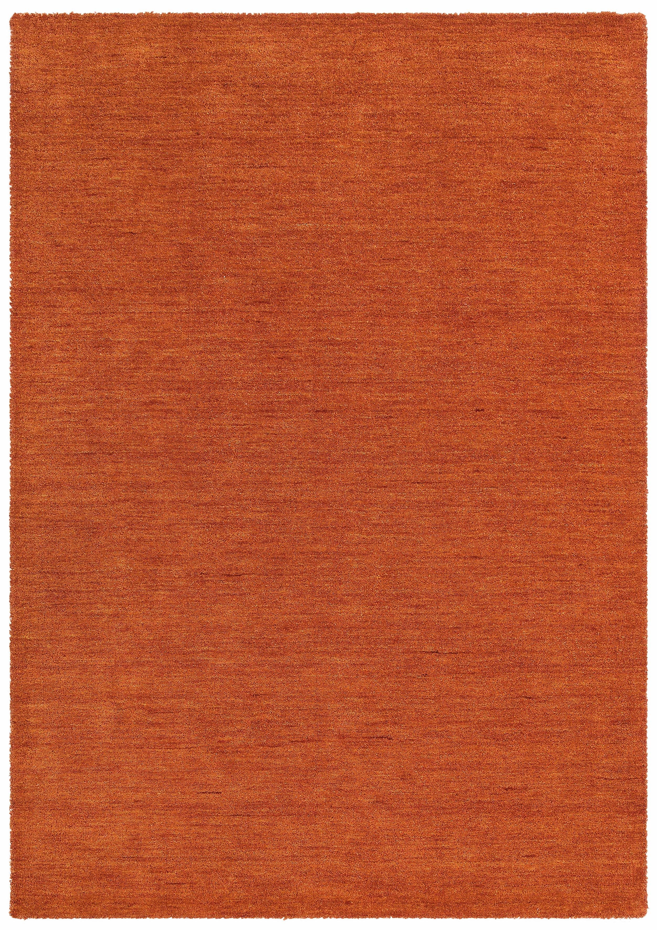 THEKO Wollteppich Gabbeh Uni, Handweb Teppich, meliert, reine Wolle, handgewebt, rechteckig, Höhe: 14 mm, Schlafzimmer, Wohnzimmer, Esszimmer, auch als Läufer oder rund