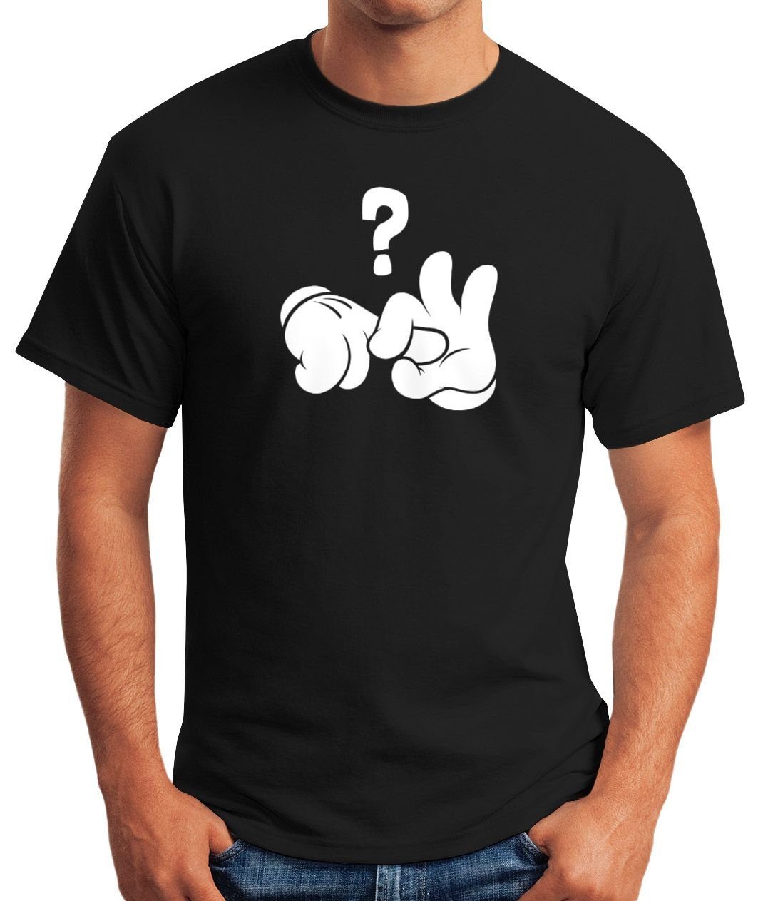 MoonWorks Print-Shirt Herren T-Shirt Comic Hände günstig online kaufen