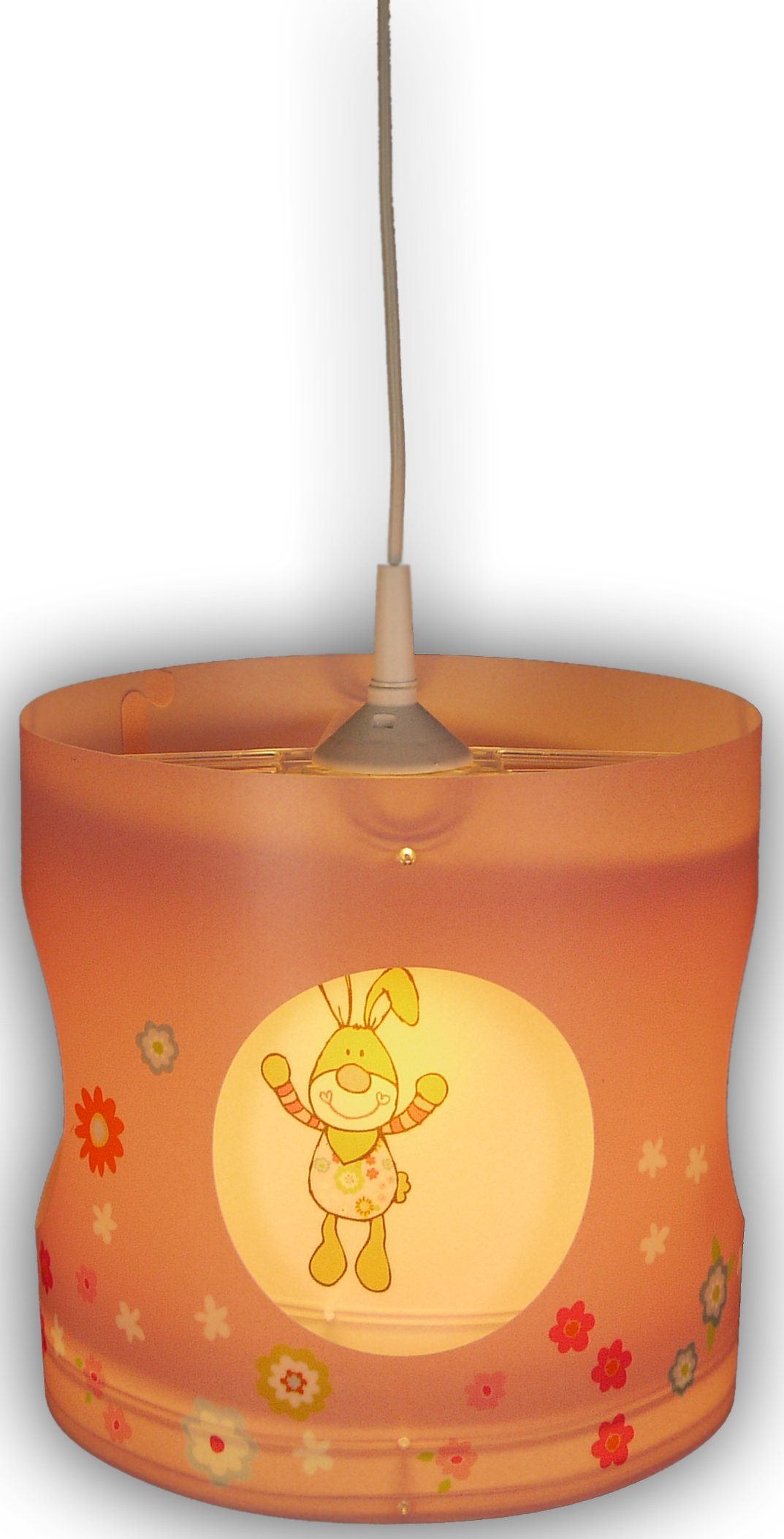 niermann Hängeleuchte Bungee Bunny, Kinderlampe, Kinderzimmer, Der innere Lampenschrim dreht sich sobald das Licht eingeschaltet ist