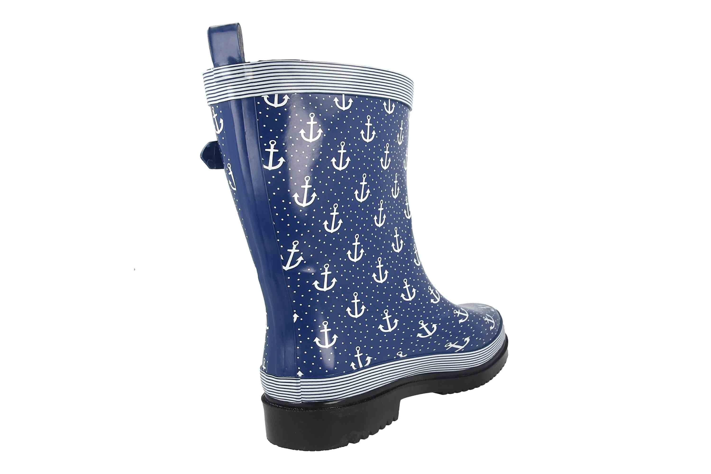SCHUHPLUS Marleen-Blau-Weiß Gummistiefel