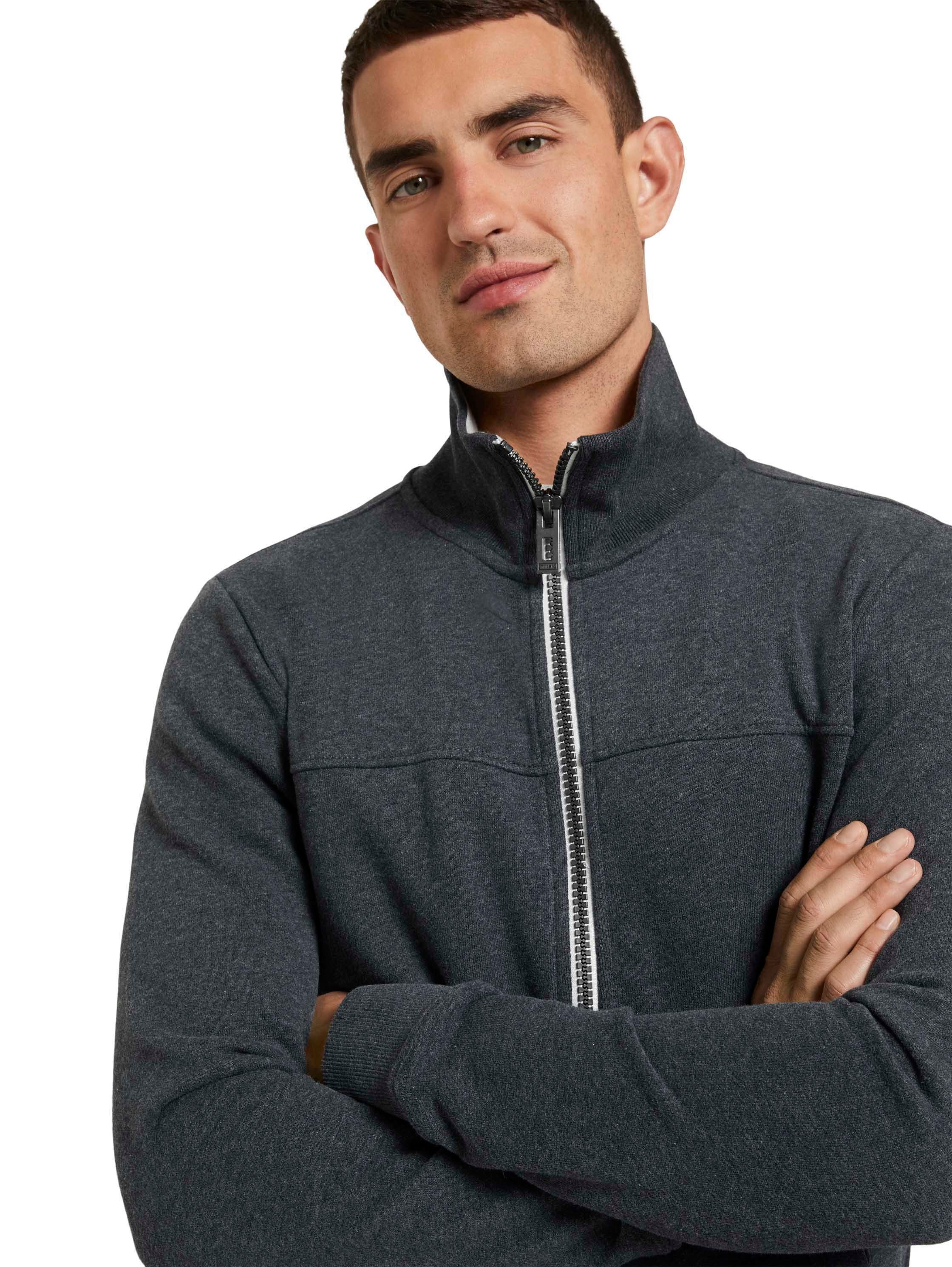 TOM TAILOR Sweatjacke Regular mit halswärmendem Stehkragen – Bild 4 von 5
