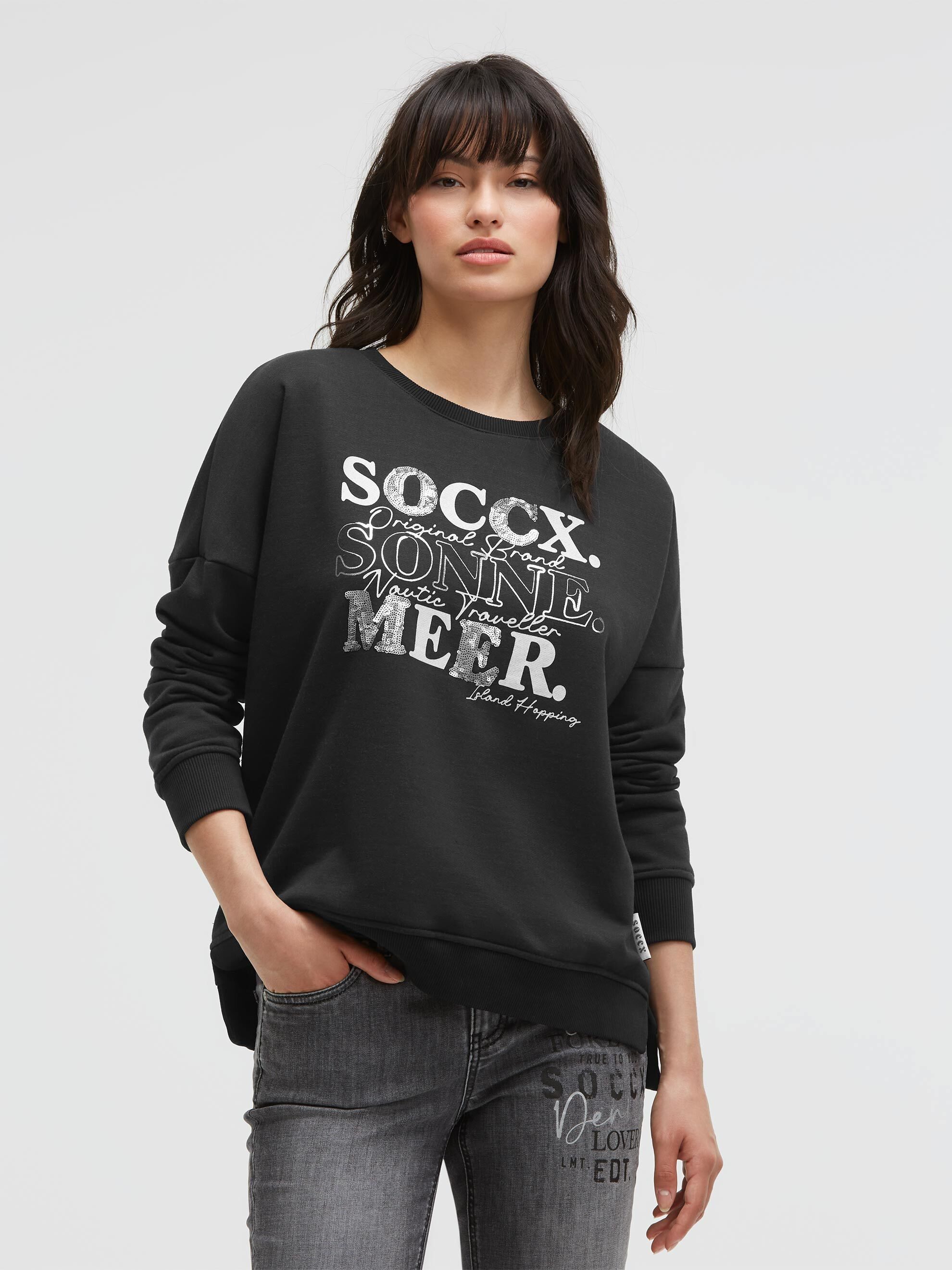 SOCCX Sweater mit Pailletten