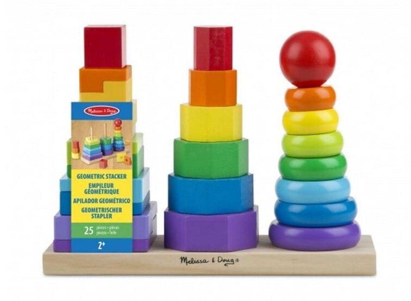 Melissa & Doug Lernspielzeug Geometrischer Stapler Holz Motorikspielzeug - günstig online kaufen