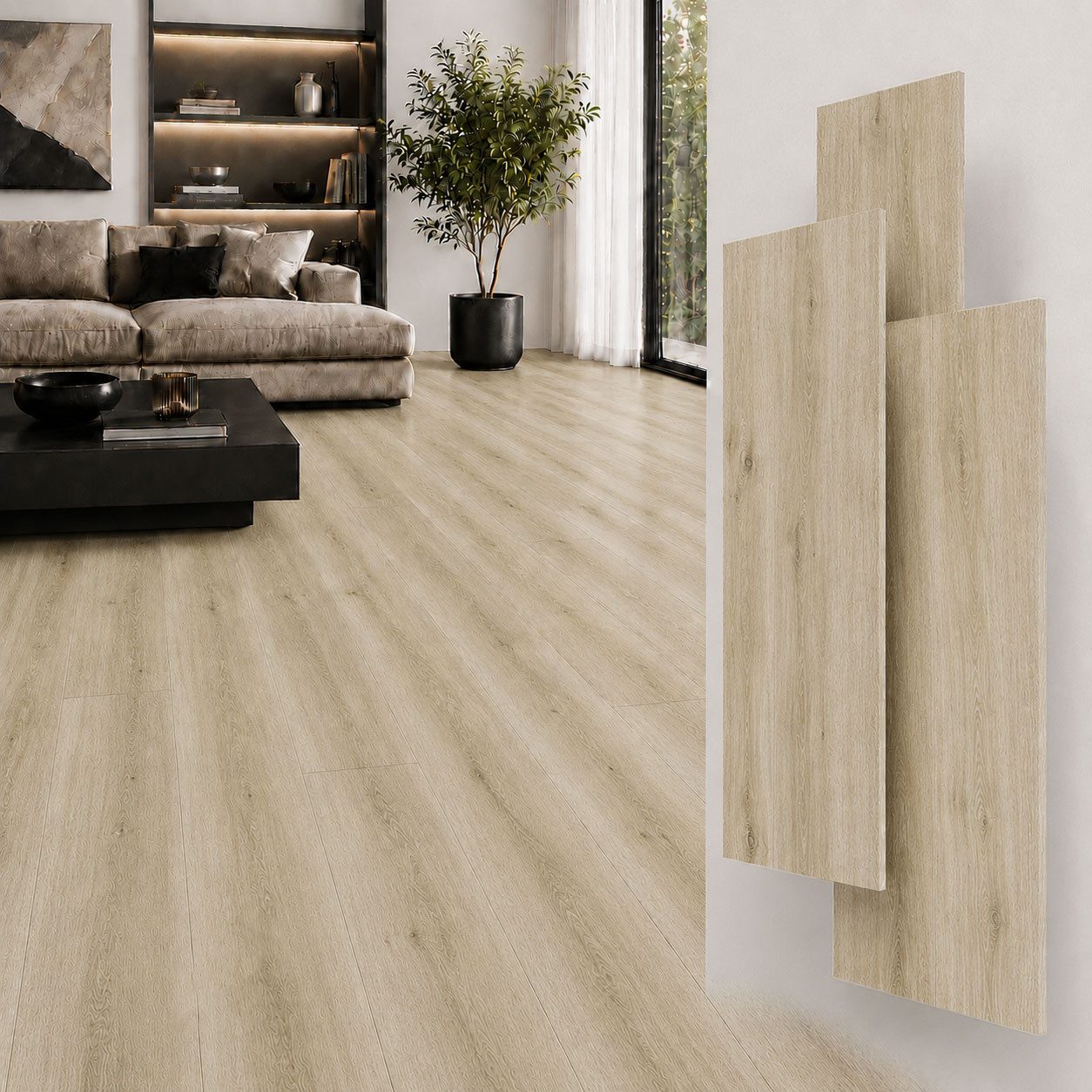 Berti Graf Designboden SPC Vinylboden 5 mm Klick wasserfest mit Trittschalldämmung, kleberfrei, pflegeleicht