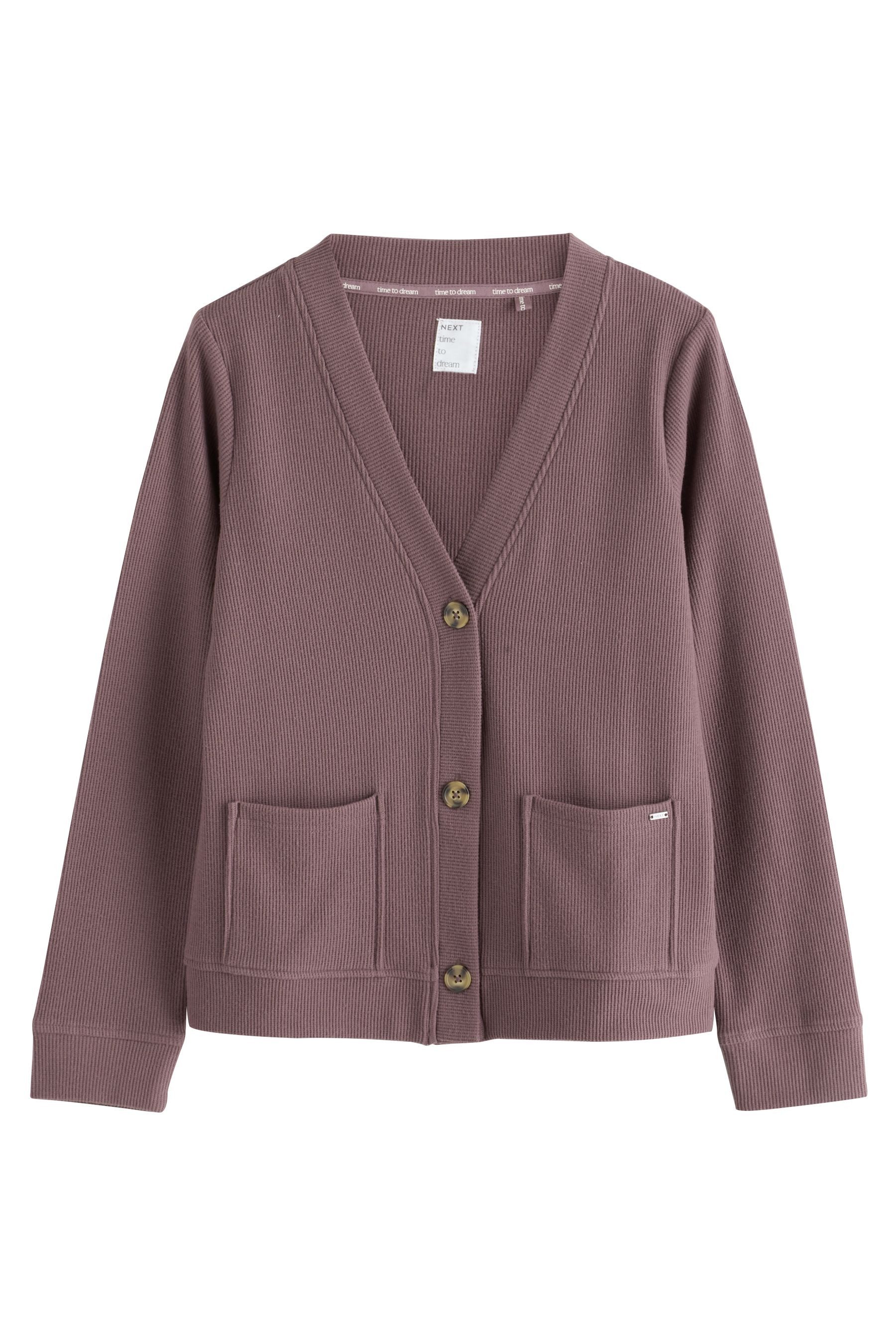 Next Top & Hose Loungewear-Set mit Strickjacke in Waffelstruktur (2-tlg)