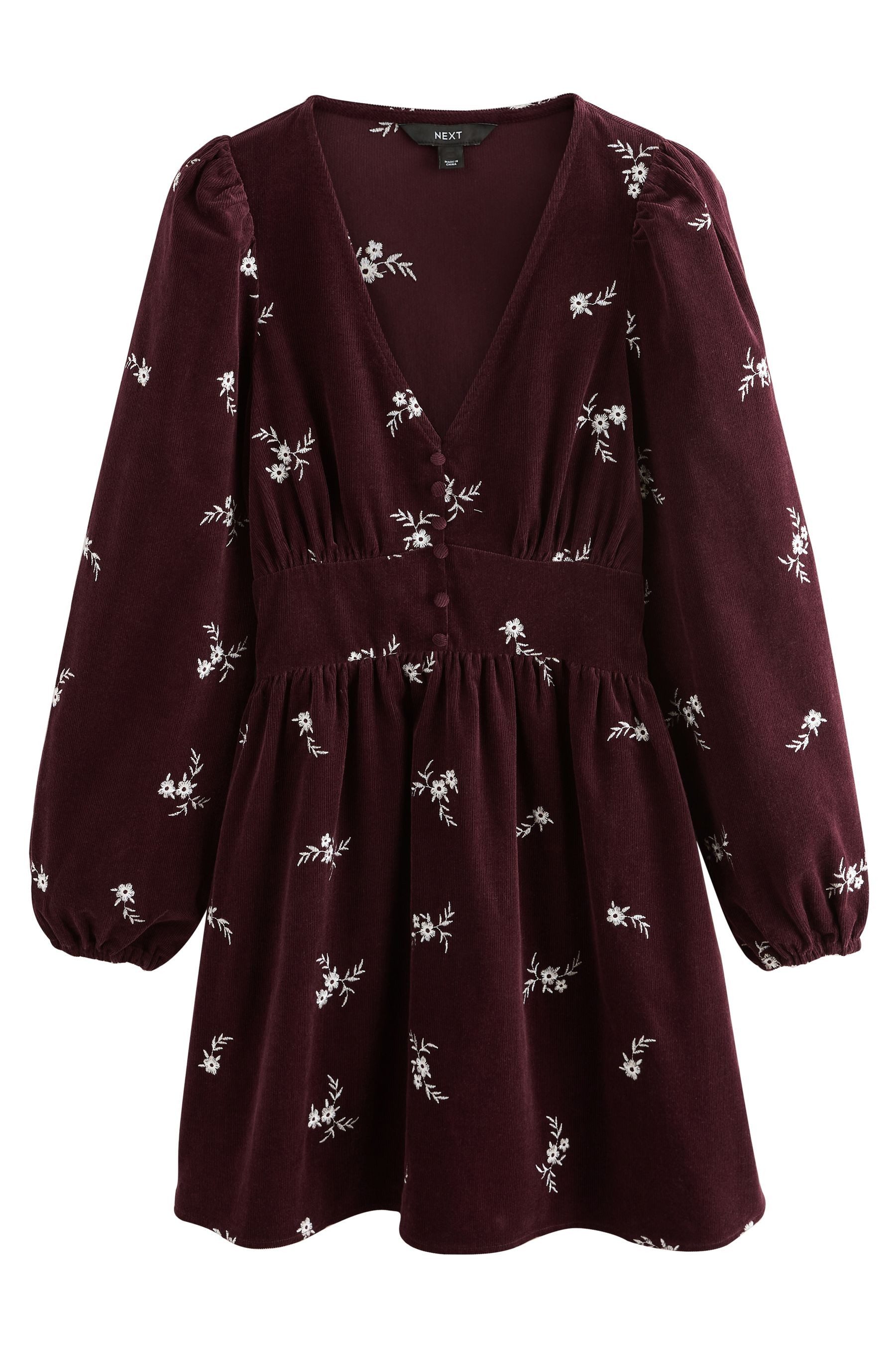 Next Minikleid Langärmeliges Cord-Minikleid (1-tlg) günstig online kaufen